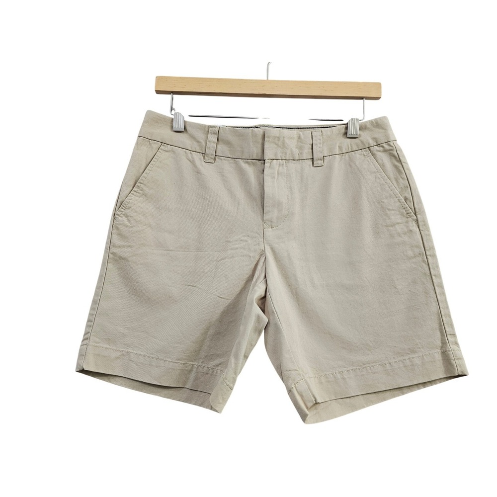 Tommy Hilfiger Chino Shorts Womens Size 4 Preppy Khaki 7 Inch Inseam Cotton NWT